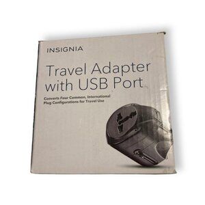 NEW Insignia Travel Adapter with USB Port - Universal Travel Adapter